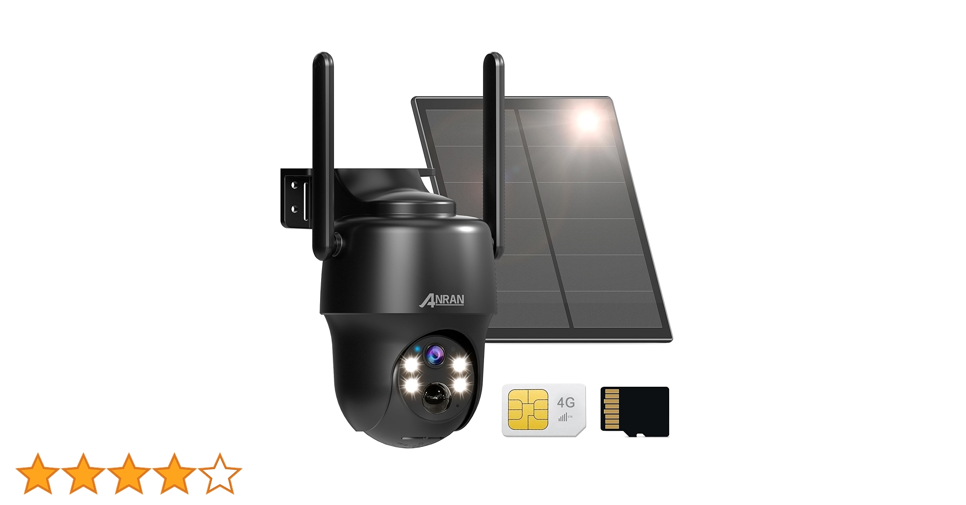 Amazon.co.jp: 【wifi不要・SIM/SDカード内蔵】ANRAN 防犯カメラ 屋外